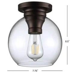 7.75" Metal/Glass Atlas Flush Mount (Includes Energy Efficient Light Bulb) - JONATHAN Y -Adesso Store GUEST 3dacdf7b b787 47cd 85e8 7803d620c040