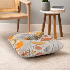 Evamatise Tiki Picnic Mid Century Modern Square Floor Pillow - Deny Desings -Adesso Store GUEST 3f2dbd87 29b2 411f ba7c 63438d3b4c3e