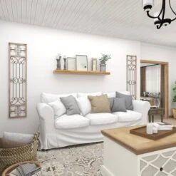 Wood Scroll Distressed Door Inspired Ornamental Wall Decor With Metal Wire Details Gray - Olivia & May 31 Wood Scroll Distressed Door Inspired Ornamental Wall Decor With Metal Wire Details Gray - Olivia & May -Adesso Store GUEST 404a176e b8c9 4832 a298 89d1faadd590