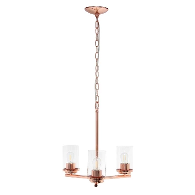 3-Light 15" Classic Contemporary Clear Glass/Metal Hanging Pendant Chandelier - Lalia Home 16 3-Light 15" Classic Contemporary Clear Glass/Metal Hanging Pendant Chandelier - Lalia Home - Image 14