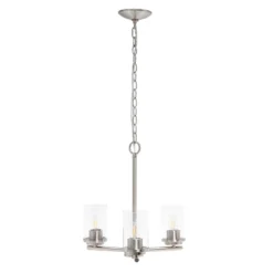 3-Light 15" Classic Contemporary Clear Glass/Metal Hanging Pendant Chandelier - Lalia Home 29 3-Light 15" Classic Contemporary Clear Glass/Metal Hanging Pendant Chandelier - Lalia Home -Adesso Store GUEST 41e42e8f 4c3c 4fee bfa6 c09f5cf449ca