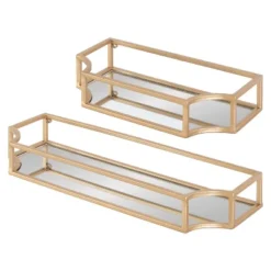 2pc Ciel Metal Wall Shelf Set - Kate & Laurel All Things Decor -Adesso Store GUEST 41e6fc6b eb49 4fb8 8943 cd370ec195ae
