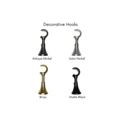 Linen Avenue Single Rod Upgraded Round Decorative Curtain Bracket -Adesso Store GUEST 42336986 996a 40c0 abd0 9be2c532f038