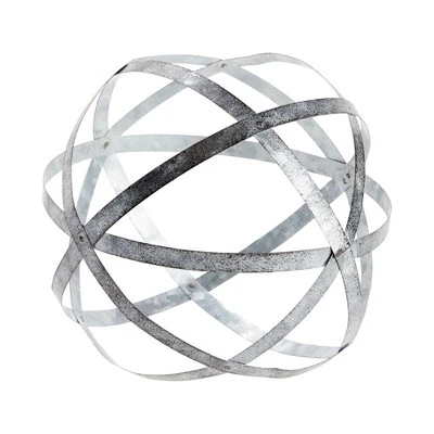 Farmlyn Creek 2 Piece Silver Metal Decorative Spheres For Home Decor, Table, Rustic Style Shelf Decor Accents (2 Sizes) 8 Farmlyn Creek 2 Piece Silver Metal Decorative Spheres For Home Decor, Table, Rustic Style Shelf Decor Accents (2 Sizes) - Image 6