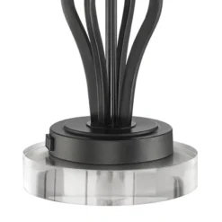 360 Lighting Heather Modern Accent Table Lamps Set Of 2 With Round Risers 22 1/2" High Iron USB And AC Power Outlet In Base Off White Glass For Desk -Adesso Store GUEST 440a0266 dbbc 44a0 ace8 cc9927e94f99