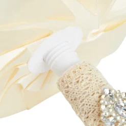 Sparkle And Bash Satin Artificial Rose Rhinestone Brooch Bouquet, Faux Fake Flowers For Wedding, Decorations & Quinceanera, Ivory, 8.5 In -Adesso Store GUEST 4438c0d4 f5d2 4910 8f51 e916437f9bd0