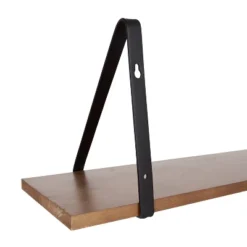 27" X 8.3" 2pc Solomon Wooden Shelf Set Brown/Black - Kate & Laurel All Things Home -Adesso Store GUEST 448a50e3 9677 4d6c bd32 86a13289cec8