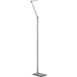 Possini Euro Design Bentley Modern Task Floor Lamp 61" Tall Silver LED Touch On Off Adjustable Head For Living Room Reading Bedroom Office House Home -Adesso Store GUEST 450b68af 28ea 4324 aae6 6038dfe33716