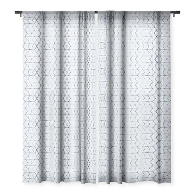 Becky Bailey Shibori Diamonds Single Panel Sheer Window Curtain - Deny Designs 4 Becky Bailey Shibori Diamonds Single Panel Sheer Window Curtain - Deny Designs - Image 2