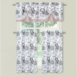 Kate Aurora Rooster Toile Complete 3 Pc Café Kitchen Curtain Tier And Valance Set -Adesso Store GUEST 458ddb82 fb9a 4dc7 ba73 4e4bd02dc302