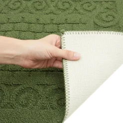 Farmlyn Creek Green Rectangle Rug With Latex Backing, Kitchen Mat, Indoor Outdoor Doormat For Home Entryway (43 X 20 In) -Adesso Store GUEST 46bcc5c3 8f79 47d1 867b 4978882759c9