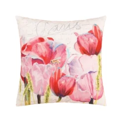 C&F Home 18" X 18" Tulips Indoor/Outdoor Throw Pillow -Adesso Store GUEST 4844437d 84a9 42d8 804a 4585ff83be94