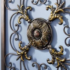 Metal Fleur De Lis Scrollwork And Wall Decor Set Of 4 Brown - Olivia & May