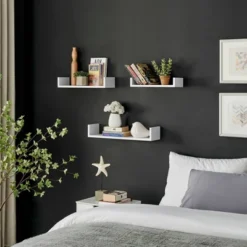 3pc Aalto U-Shaped Floating Wall Shelf Set - Danya B. -Adesso Store GUEST 4917093f 5452 4004 9be0 8a37b9d2d7b6