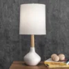 NuLOOM Layton Ceramic 25" Table Lamp Lighting - White 25" H X 11" W X 11" D -Adesso Store GUEST 4ac117f1 7769 49cb 98eb a3026d09fe60
