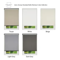 Linen Avenue Cordless Blackout Roller Shade, Dark Gray, Light Gray, And White -Adesso Store GUEST 4c2f1f83 1ef4 4c7d 9049 fbb331f7d7cf