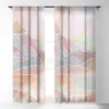Sewzinski Pastel Mountains Single Panel Sheer Window Curtain - Society6