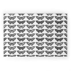 Avenie Monarch Butterfly Black And White Looped Vinyl Welcome Mat - Society6 -Adesso Store GUEST 4dc3fbfe 5fe8 498e 98ef 7261ecf5b9ce