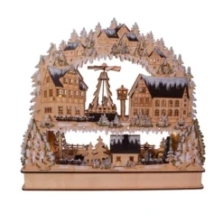 Kurt Adler 16" Battery-Operated Light-Up Wooden Village With Motion -Adesso Store GUEST 4ee563d6 1798 4cb3 9306 7a37c3c9f2df