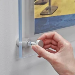 Azar Displays Floating Acrylic Wall Frame With Silver Stand Off Caps: 8.5" X 5.5" Graphic Size, Overall Frame Size: 12.5" X 9.5" -Adesso Store GUEST 4f92e87b fcb0 42ff 9d46 7d92c7825946