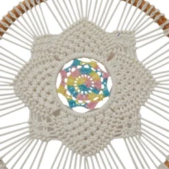 Cotton Macrame Handmade Intricately Woven Dreamcatcher Wall Decor With Beaded Fringe Tassels White - Olivia & May -Adesso Store GUEST 4fa76336 01ee 4145 b65a 84b5417d72cd