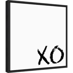 16" X 16" Love Quotes I By Anna Hambly Framed Canvas Wall Art Black - Amanti Art