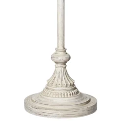 360 Lighting Vintage Chic Floor Lamp 60" Tall French Country Antique White Washed Cream Bell Shade For Living Room Reading Bedroom Office -Adesso Store GUEST 520da67c 0ae9 406f b60e c590a964fb78