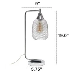 Industrial Mesh Desk Lamp Chrome - Lalia Home -Adesso Store GUEST 531b2317 877b 41cd b7f7 796c46088bf7
