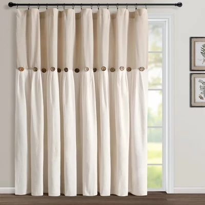 Home Boutique Linen Button Window Curtain Panel Linen Single 100x84 3 Home Boutique Linen Button Window Curtain Panel Linen Single 100x84