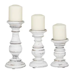 Set Of 3 Rustic Pillar Candle Holder - Olivia & May -Adesso Store GUEST 54b1e373 d2e4 4181 aaec 8e3bea3572dd