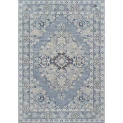 Anatolia Marquis Area Rug Blue - Momeni -Adesso Store GUEST 55114acd 2d16 44ed b229 deefcb9905af