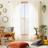 1pc Sheer Banded Geo Macrame Window Curtain Panel White - Opalhouse™ Designed With Jungalow™ 2 1pc Sheer Banded Geo Macrame Window Curtain Panel White - Opalhouse™ Designed With Jungalow™ -Adesso Store GUEST 5558f3f4 e289 4fce 89ab ad882207829f