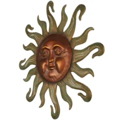 Metal Sun Wall Decor With Smiling Face And Curved Rays Copper - Olivia & May 12 Metal Sun Wall Decor With Smiling Face And Curved Rays Copper - Olivia & May -Adesso Store GUEST 55f8903b 7727 47af 84ef 45c7001acf27