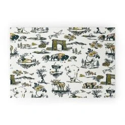 The Whiskey Ginger Yellowstone National Park Travel Pattern Welcome Mat - Society6 -Adesso Store GUEST 56454439 7e79 4ede bf50 055733b3f22c