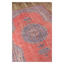 2'x3' Medallion Loomed Accent Rug Red/Blue - Momeni
