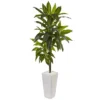 Nearly Natural 3-ft Dracaena Plant In White Tower Planter -Adesso Store GUEST 5728eca0 9c44 4317 8e16 29e305b1a83b