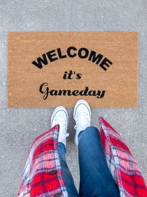 Shiraleah "Welcome It's Gameday" Fall Doormat 3 Shiraleah "Welcome It's Gameday" Fall Doormat