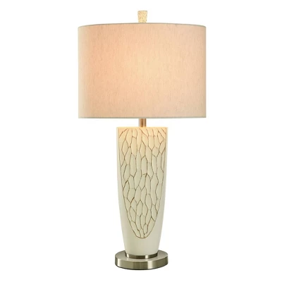Bouleau Rustic Table Lamp Brown Cream Crackle Finish - StyleCraft 3 Bouleau Rustic Table Lamp Brown Cream Crackle Finish - StyleCraft