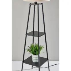 Adrian Shelf Floor Lamp Black - Adesso -Adesso Store GUEST 58933237 8a99 4571 8895 ad0aff3b90f7