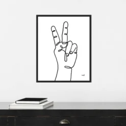 16" X 20" Happy Hands I By Moira Hershey Framed Canvas Wall Art Black - Amanti Art -Adesso Store GUEST 5abe02a3 9dc3 4c1a 9cf4 a39e7324aad2