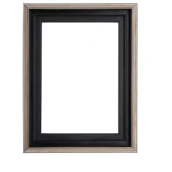 Creative Mark Illusions Floater Frame For 3/4" Depth Stretched Canvas Paintings & Artwork - [Black With Antique Silver] -Adesso Store GUEST 5ac721cf 3f57 470b a5b7 f00566d59471