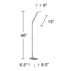 Possini Euro Design Bentley Modern Task Floor Lamp 61" Tall Silver LED Touch On Off Adjustable Head For Living Room Reading Bedroom Office House Home -Adesso Store GUEST 5acd9afb cd48 46c0 b1f6 0ad88cb90cbe