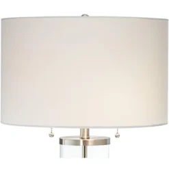 Possini Euro Design Fritz Modern Table Lamps 26 1/2" High Set Of 2 Silver Clear Glass With USB And AC Power Outlet In Base Drum Shade For Bedroom Desk 15 Possini Euro Design Fritz Modern Table Lamps 26 1/2" High Set Of 2 Silver Clear Glass With USB And AC Power Outlet In Base Drum Shade For Bedroom Desk -Adesso Store GUEST 5cdb1959 336d 4d28 80b8 7fd77310c8d7