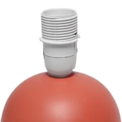 8.66" Petite Ceramic Orb Base Bedside Table Desk Lamp With Matching Tapered Drum Fabric Shade Orange - Creekwood Home -Adesso Store GUEST 5d19d66b e58e 46ed b02f 7170cc7cf35b