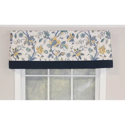 Gianna Banded 3in Rod Pocket Contrast Bottom Banding Valance 50in X 16in By RLF Home 6 Gianna Banded 3in Rod Pocket Contrast Bottom Banding Valance 50in X 16in By RLF Home - Image 4