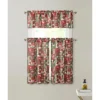 Kate Aurora Christmas Noel Complete Semi Sheer Kitchen Curtain Tier & Valance Set