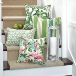 Painted Triangles Verte Lumbar Throw Pillow - Pillow Perfect -Adesso Store GUEST 5e54547d b34d 4b39 bc02 6042560c5acd