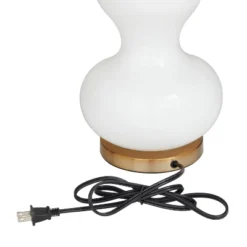 29" X 15" Modern Glass Table Lamp White - Olivia & May -Adesso Store GUEST 5ec4439d a4f1 4c81 bebc a1e2b0aa46a5