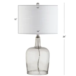 26" Glass Augustine Table Lamp (Includes LED Light Bulb) Gray - JONATHAN Y -Adesso Store GUEST 5f208623 4000 469c 83ed 6a10914135e9