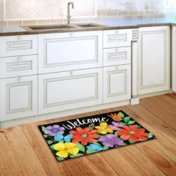 Whimsy Flowers Spring Doormat Indoor Outdoor 30" X 18" Briarwood Lane -Adesso Store GUEST 61287415 94bb 4e26 a6e2 2d5f5b1f50ca